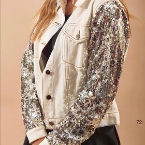 White/Silver Jean jacket